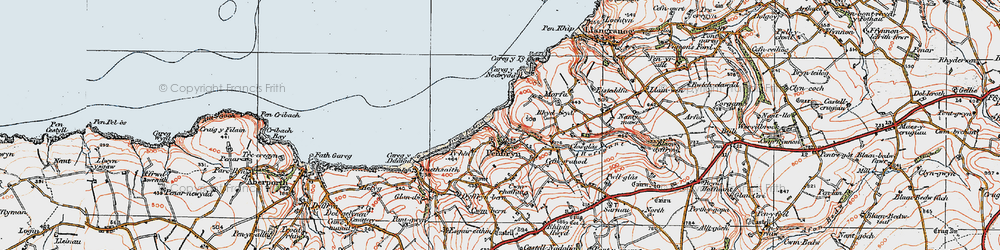 Old map of Penbryn in 1923