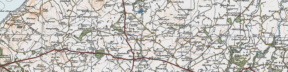 Old map of Pencaenewydd in 1922