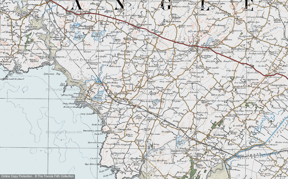 Old Map of Pencarnisiog, 1922 in 1922