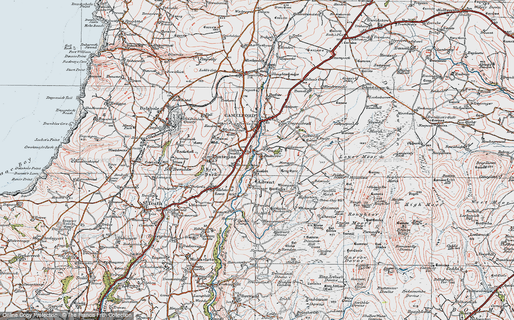 Old Map of Pencarrow, 1919 in 1919