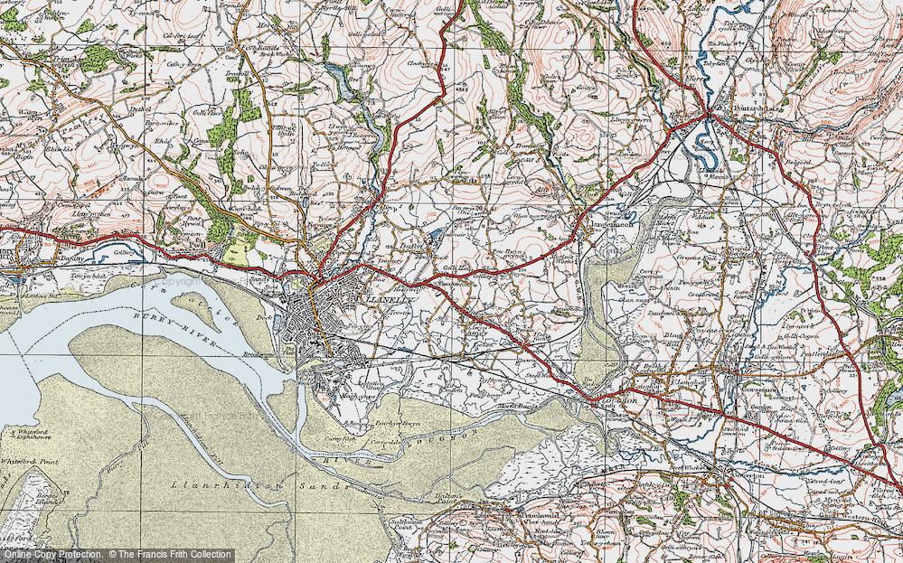 Old Map of Penceiliogi, 1923 in 1923