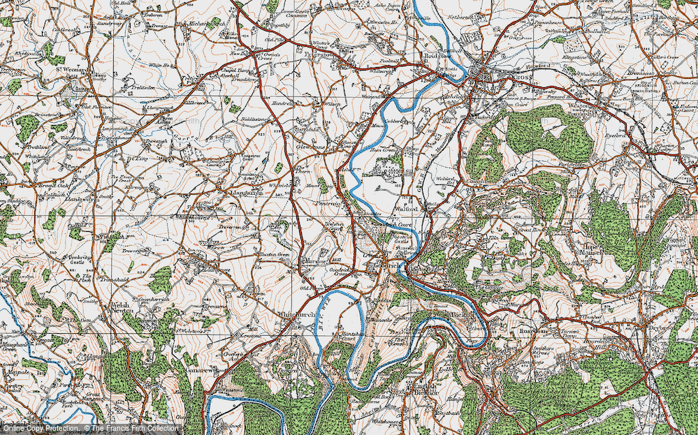 Old Map of Pencraig, 1919 in 1919