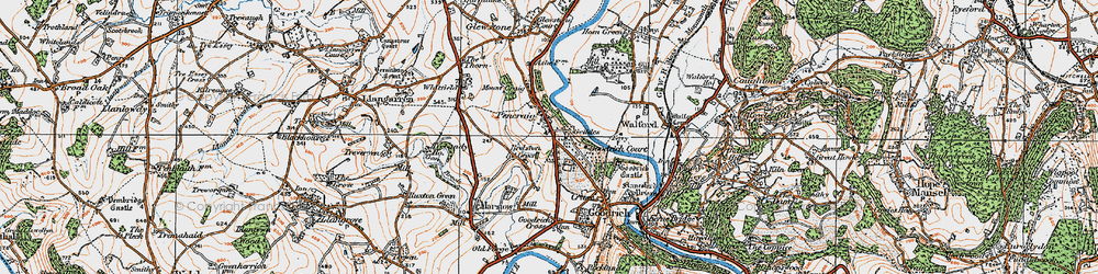 Old map of Pencraig in 1919