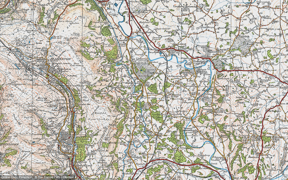 Old Map of Pencroesoped, 1919 in 1919