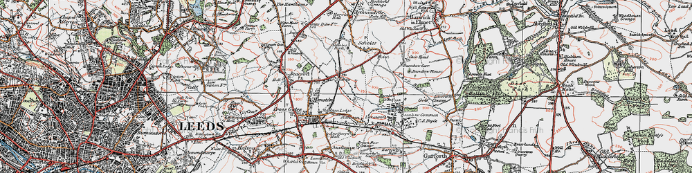 Old map of Pendas Fields in 1925