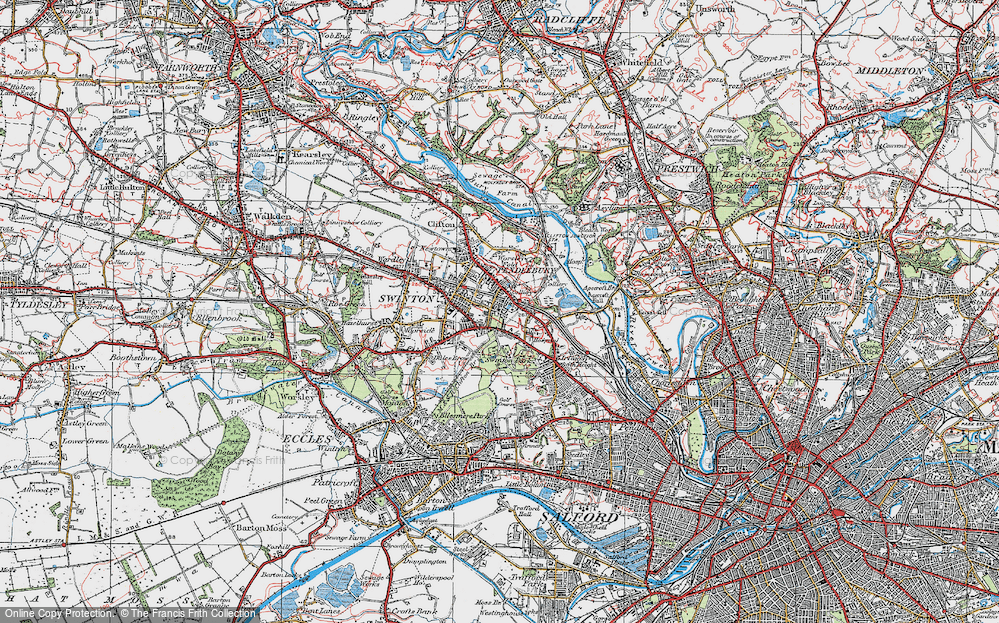 Old Map of Pendlebury, 1924 in 1924