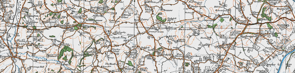 Old map of Pendock in 1919