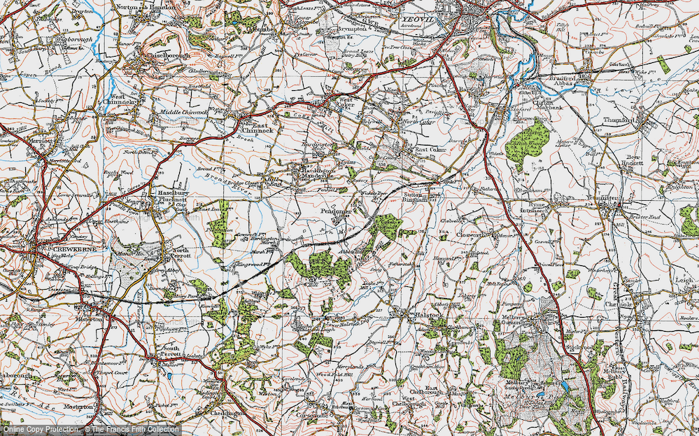 Old Map of Pendomer, 1919 in 1919