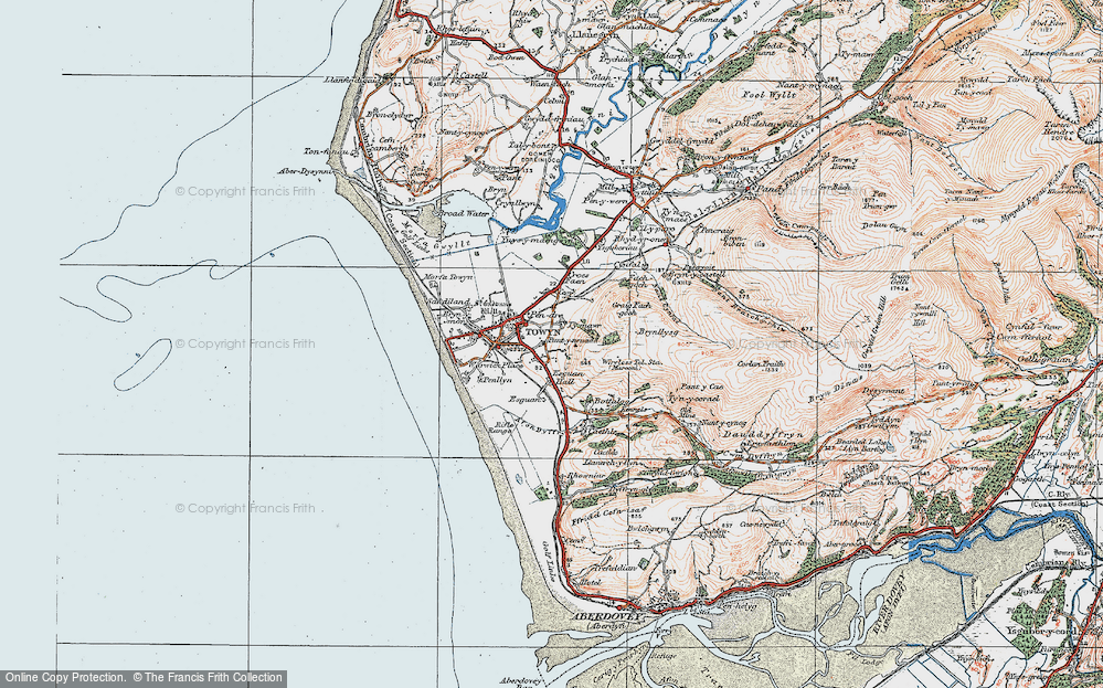 Old Map of Historic Map covering Bron-prys in 1922