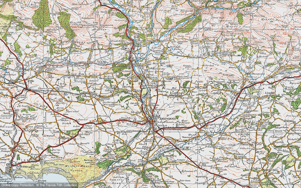 Old Map of Pendre, 1922 in 1922