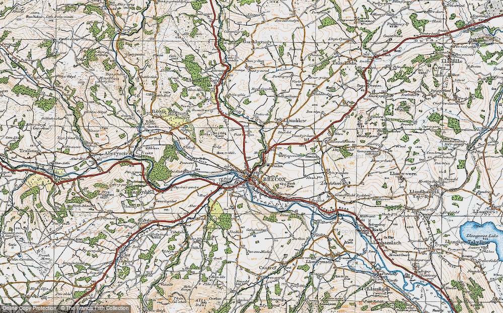 Old Map of Pendre, 1923 in 1923