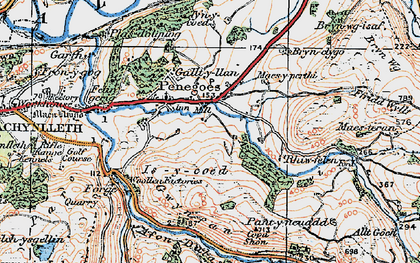 Old map of Afon Crewi in 1921