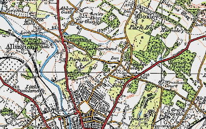 Old map of Penenden Heath in 1921