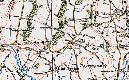 Old map of Penffordd in 1922