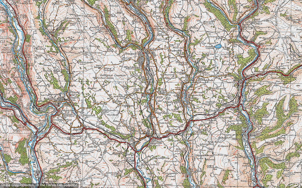 Old Map of Pengam, 1919 in 1919