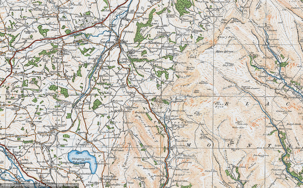 Old Map of Historic Map covering Whole Ho in 1919