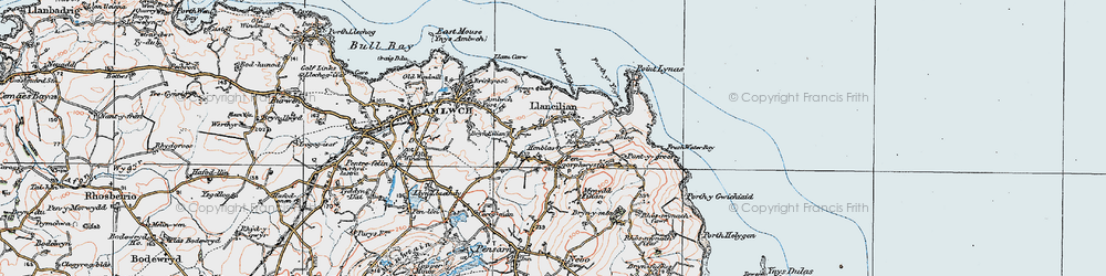 Old map of Pengorffwysfa in 1922