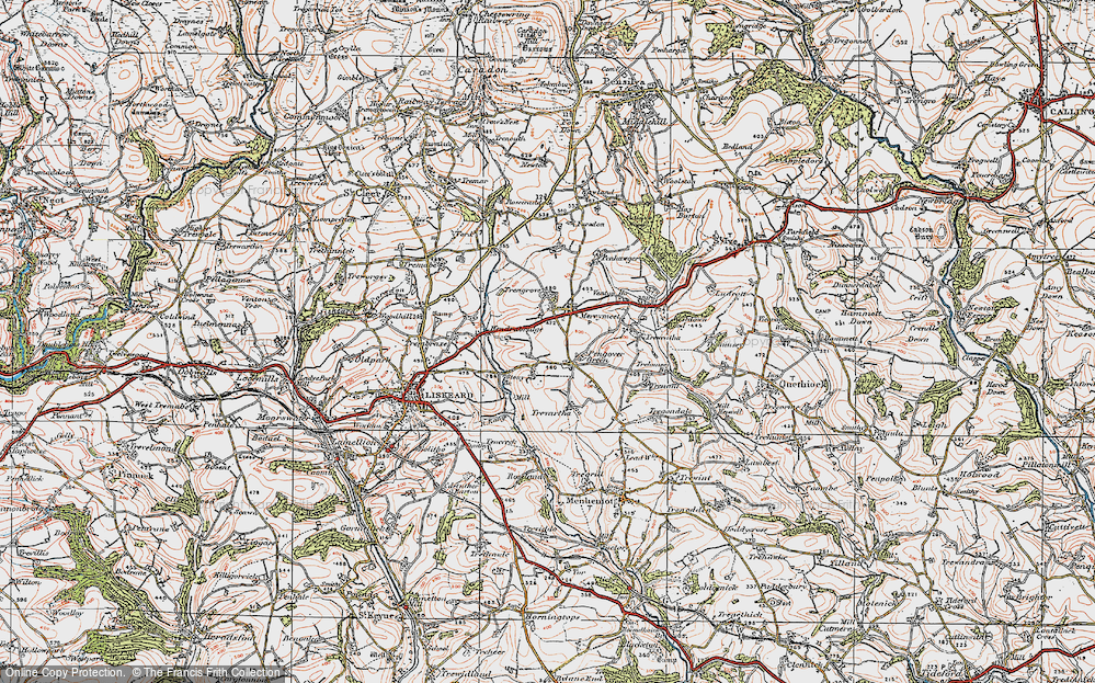 Old Map of Pengover Green, 1919 in 1919