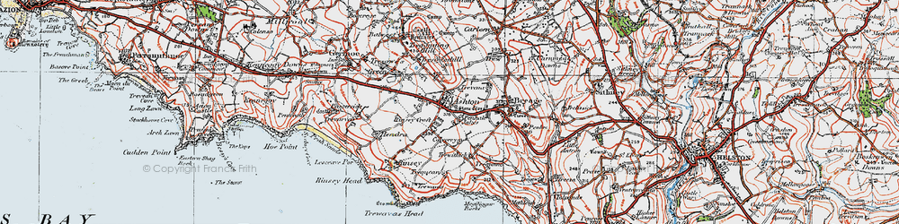 Old map of Penhale Jakes in 1919