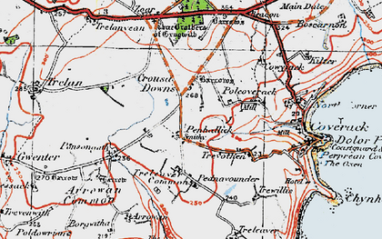 Old map of Penhallick in 1919
