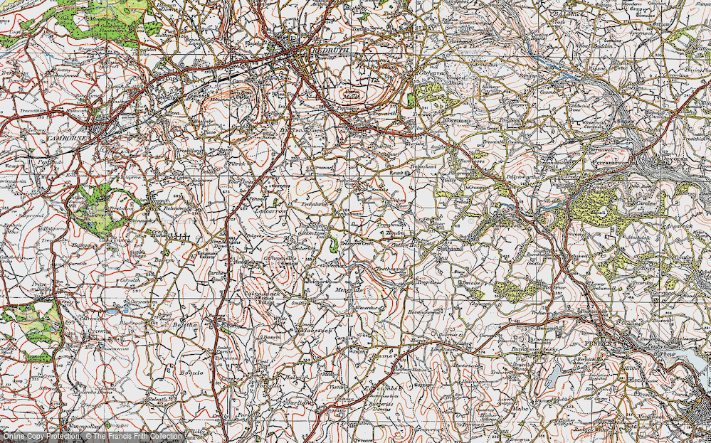 Old Map of Penhalvean, 1919 in 1919