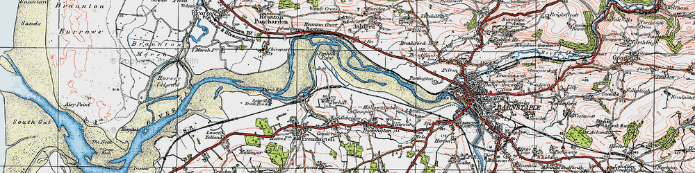 Old map of Penhill in 1919