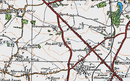Old map of Penhill in 1919