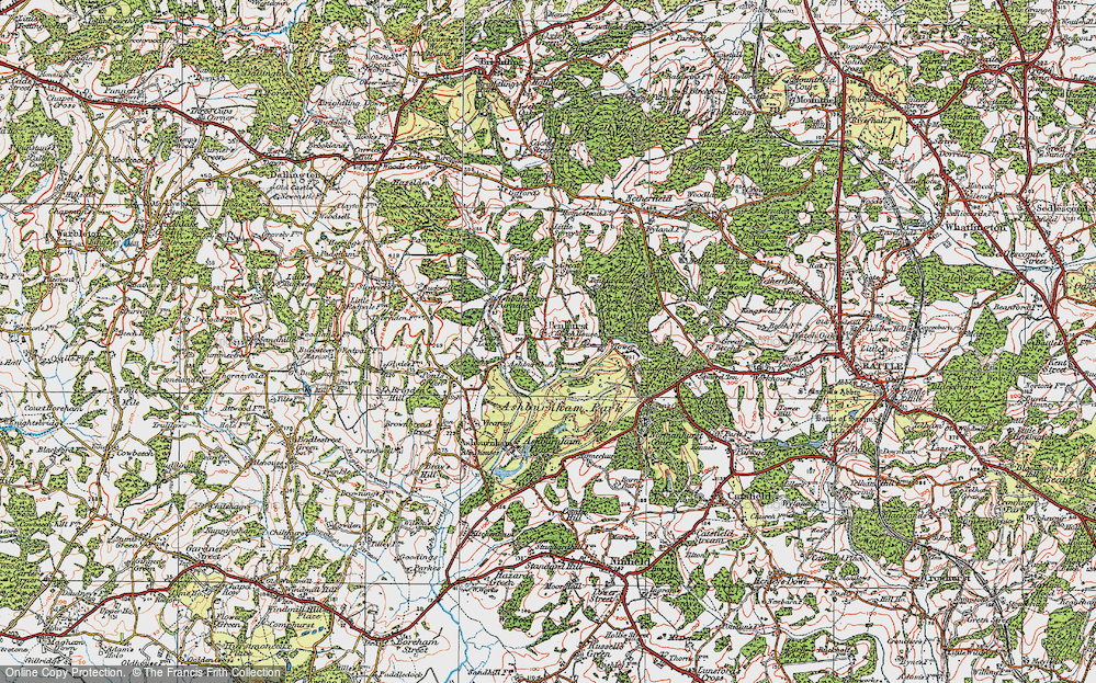 Old Map of Penhurst, 1920 in 1920