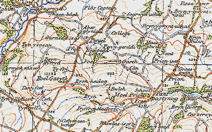 Old map of Peniel in 1922
