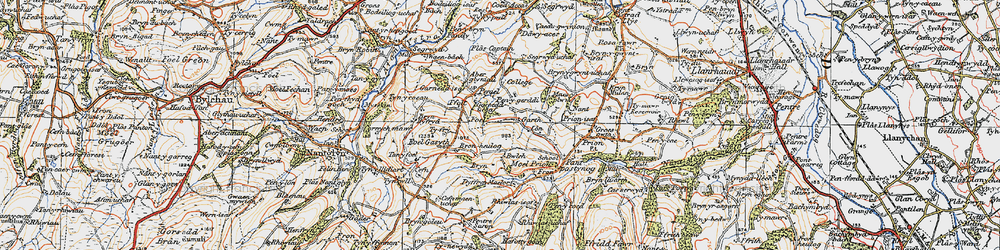 Old map of Peniel in 1922