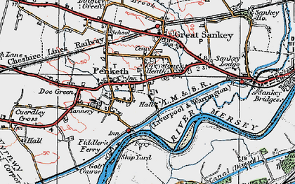 Old map of Penketh in 1923