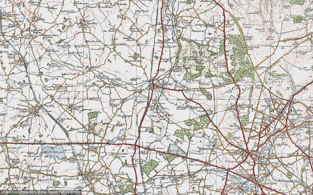 Old Map of Penkridge, 1921 in 1921