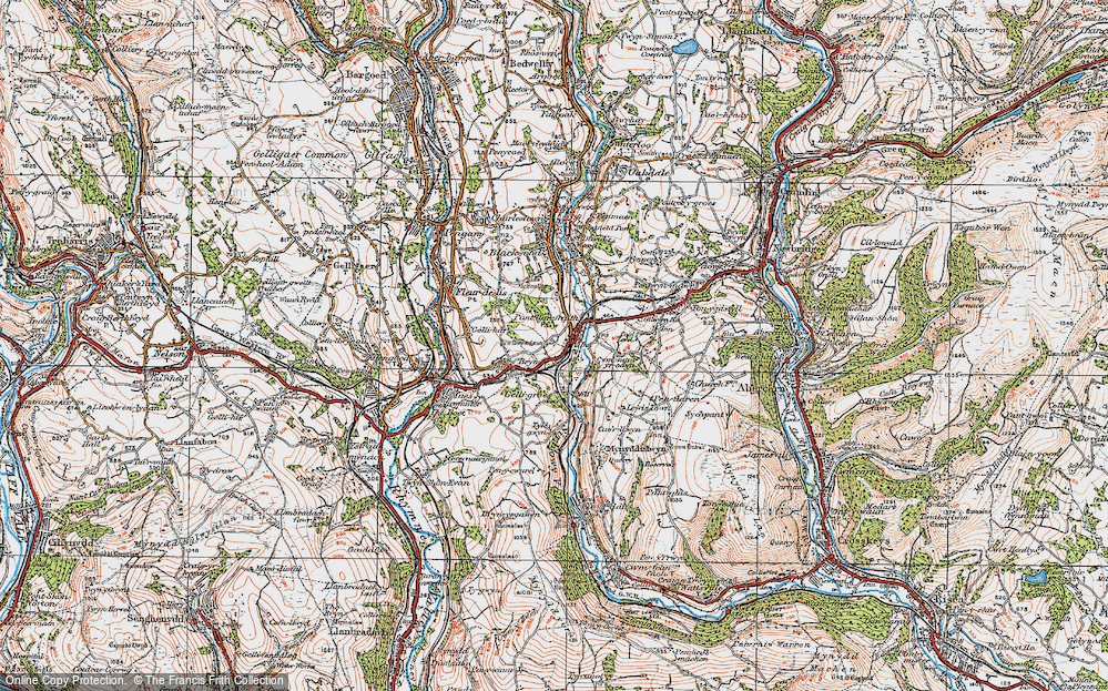 Old Map of Penllwyn, 1919 in 1919