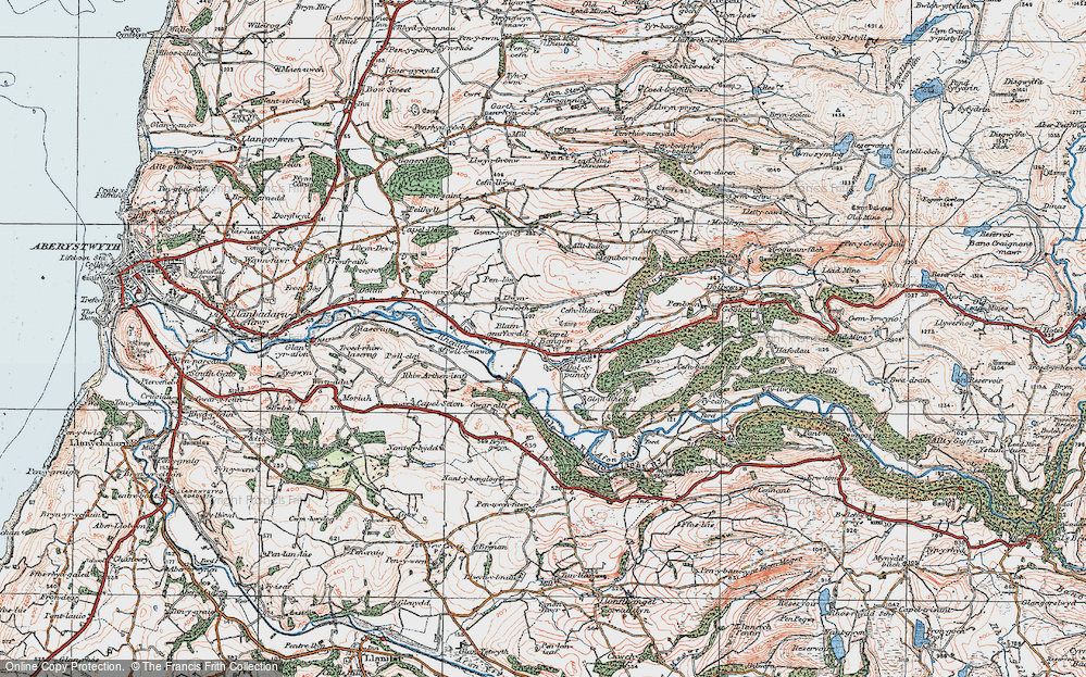Old Map of Penllwyn, 1922 in 1922