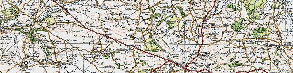 Old map of Penllyn in 1922