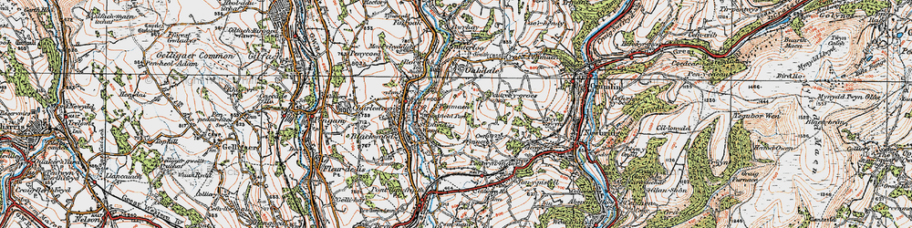 Old map of Penmaen in 1919