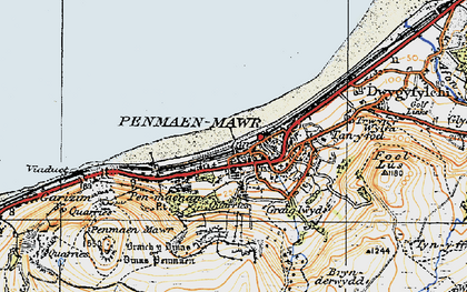 Old map of Penmaenmawr in 1922