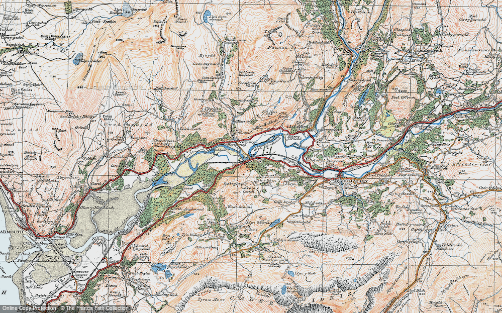 Old Map of Penmaenpool, 1921 in 1921