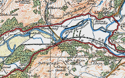 Old map of Penmaenpool in 1921