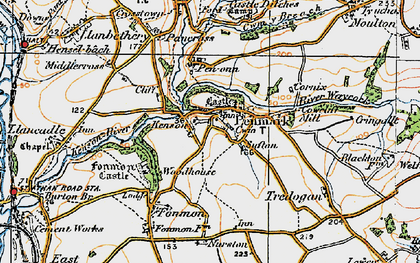 Old map of Penmark in 1922