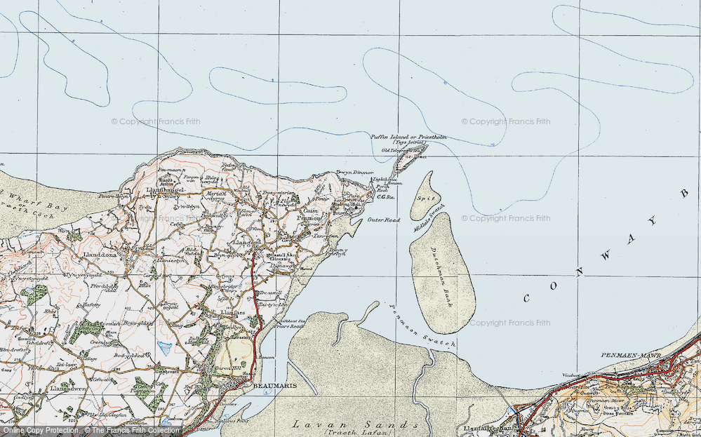 Old Map of Penmon, 1922 in 1922