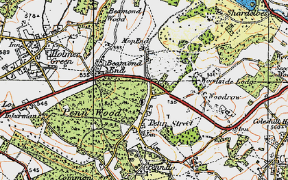 Old map of Penn Street in 1920
