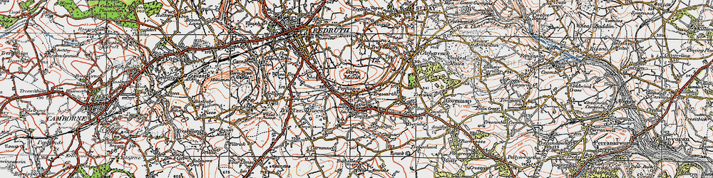 Old map of Pennance in 1919