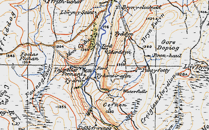 Old map of Llys Dymper in 1922