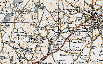 Old map of Pennington in 1925