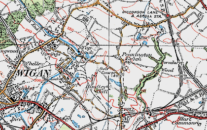 Old map of Borsdane Wood in 1924