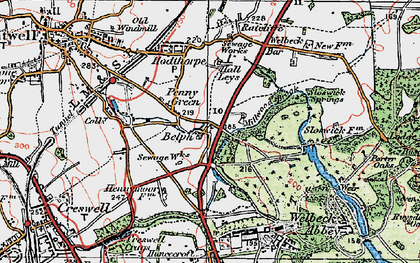 Old map of Penny Green in 1923