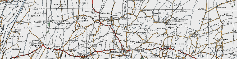 Old map of Penny Hill in 1922