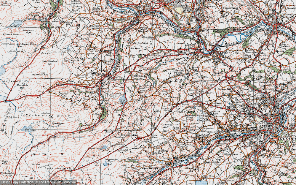 Old Map of Penny Hill, 1925 in 1925