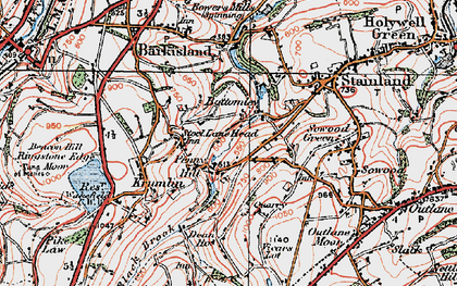 Old map of Penny Hill in 1925